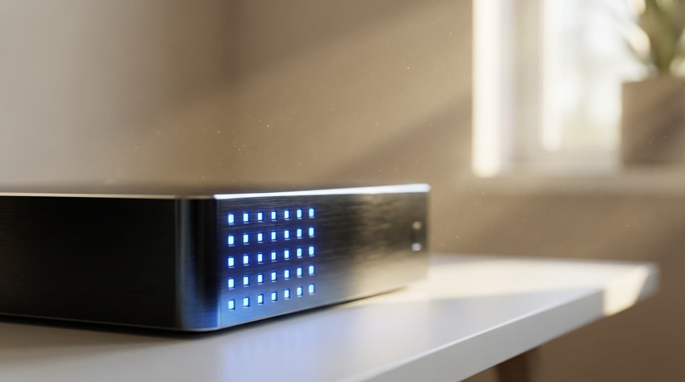 Hard drive being docked in metal server bay